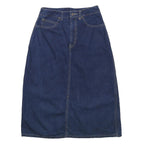CALVIN KLEIN Womens Blue Denim Straight Knee Length Denim Skirt S Elegant Casual