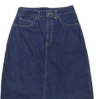 CALVIN KLEIN Womens Blue Denim Straight Knee Length Denim Skirt S Elegant Casual