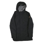 TIMBERLAND Mens Black Outdoor Jacket S Polyester Blend Hooded Zip Plain