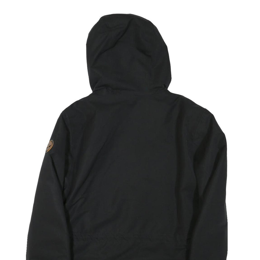 TIMBERLAND Mens Black Outdoor Jacket S Polyester Blend Hooded Zip Plain