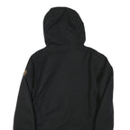 TIMBERLAND Mens Black Outdoor Jacket S Polyester Blend Hooded Zip Plain