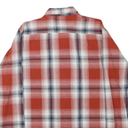 WRANGLER Mens Red & Blue Checked Shirt L Cotton Blend Casual Classic Button