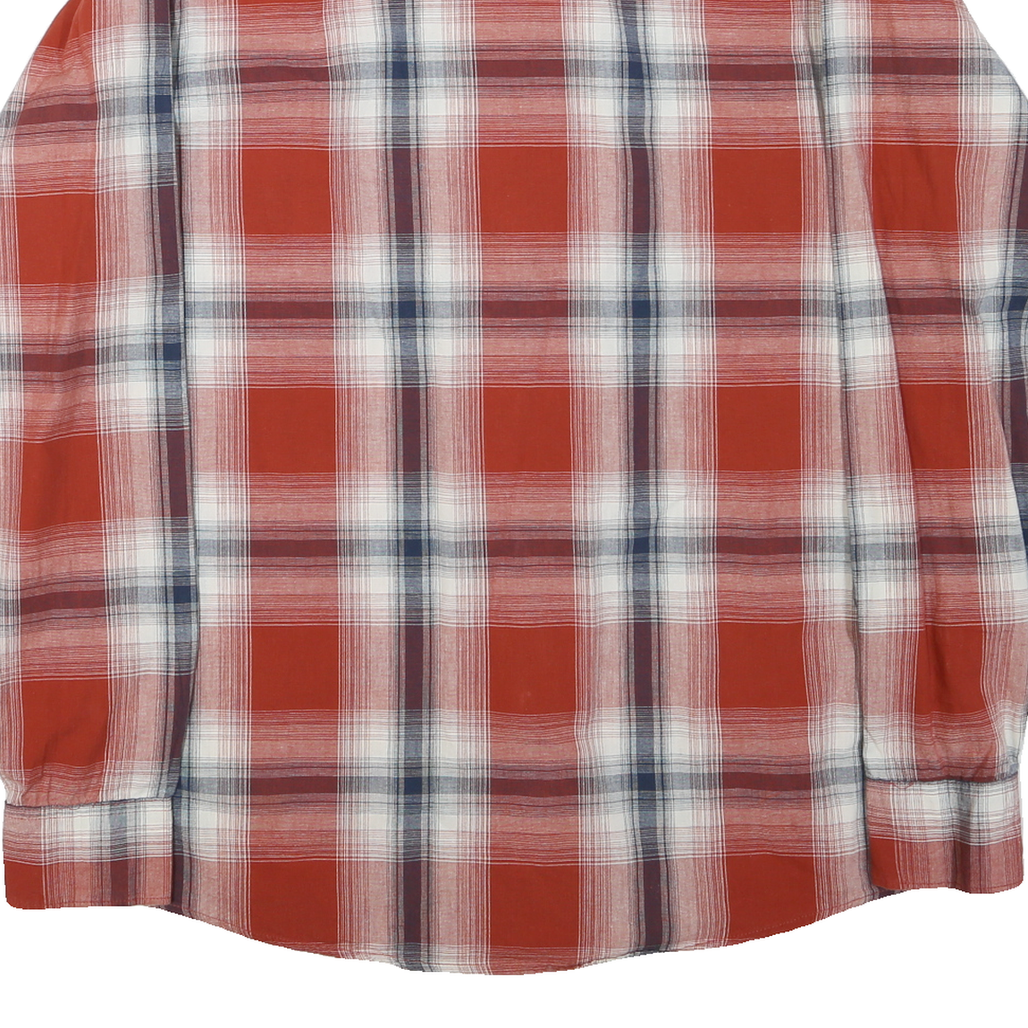 WRANGLER Mens Red & Blue Checked Shirt L Cotton Blend Casual Classic Button