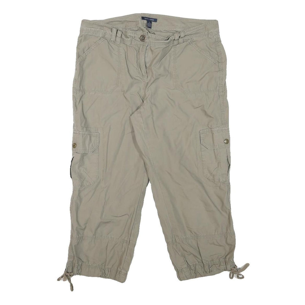 TOMMY HILFIGER Womens Shorts Beige Casual L W33 Pocketed Cotton Blend