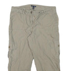 TOMMY HILFIGER Womens Shorts Beige Casual L W33 Pocketed Cotton Blend