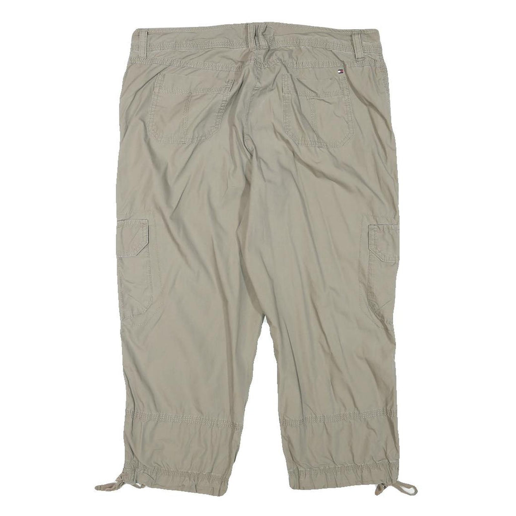 TOMMY HILFIGER Womens Shorts Beige Casual L W33 Pocketed Cotton Blend