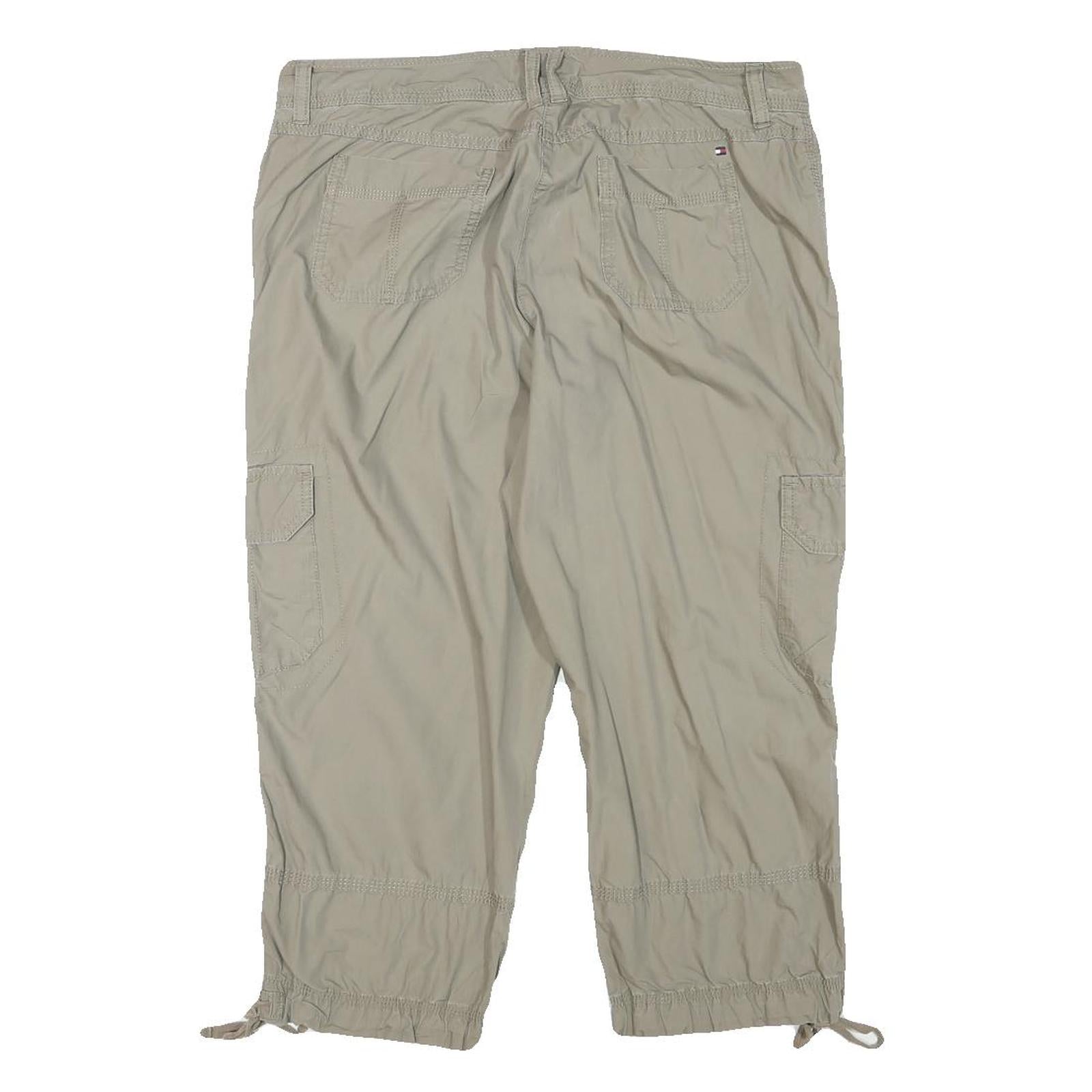 TOMMY HILFIGER Womens Shorts Beige Casual L W33 Pocketed Cotton Blend