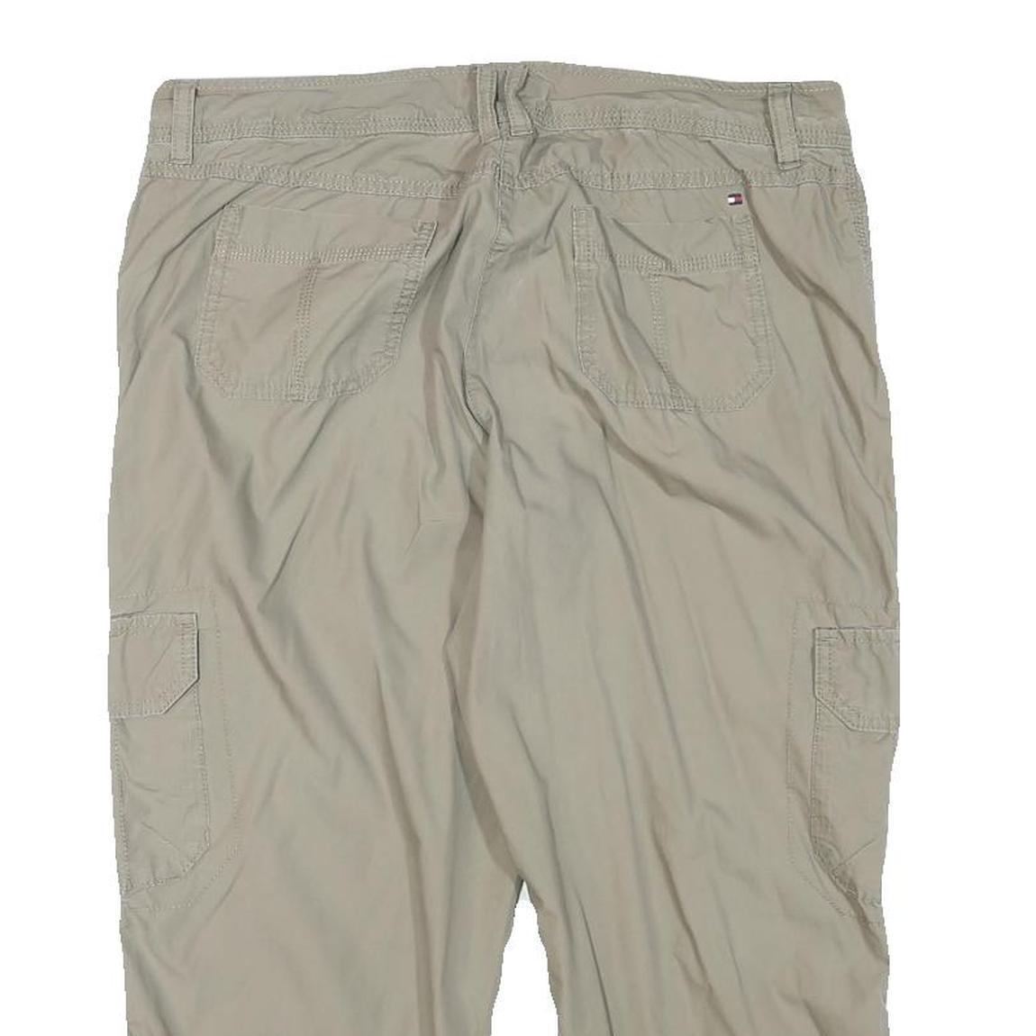 TOMMY HILFIGER Womens Shorts Beige Casual L W33 Pocketed Cotton Blend