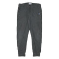 H&M Mens Cotton Blend Black Relaxed Cargo Trousers W30 L25 Casual Zip Pockets