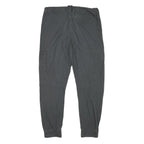H&M Mens Cotton Blend Black Relaxed Cargo Trousers W30 L25 Casual Zip Pockets