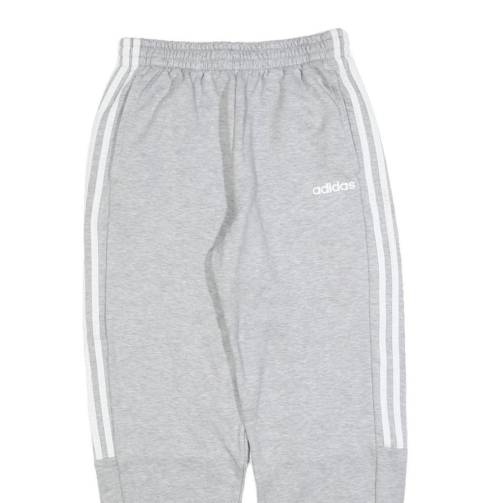 ADIDAS Womens Joggers Grey & White Regular Tapered M W28 L28 Comfortable Cotton
