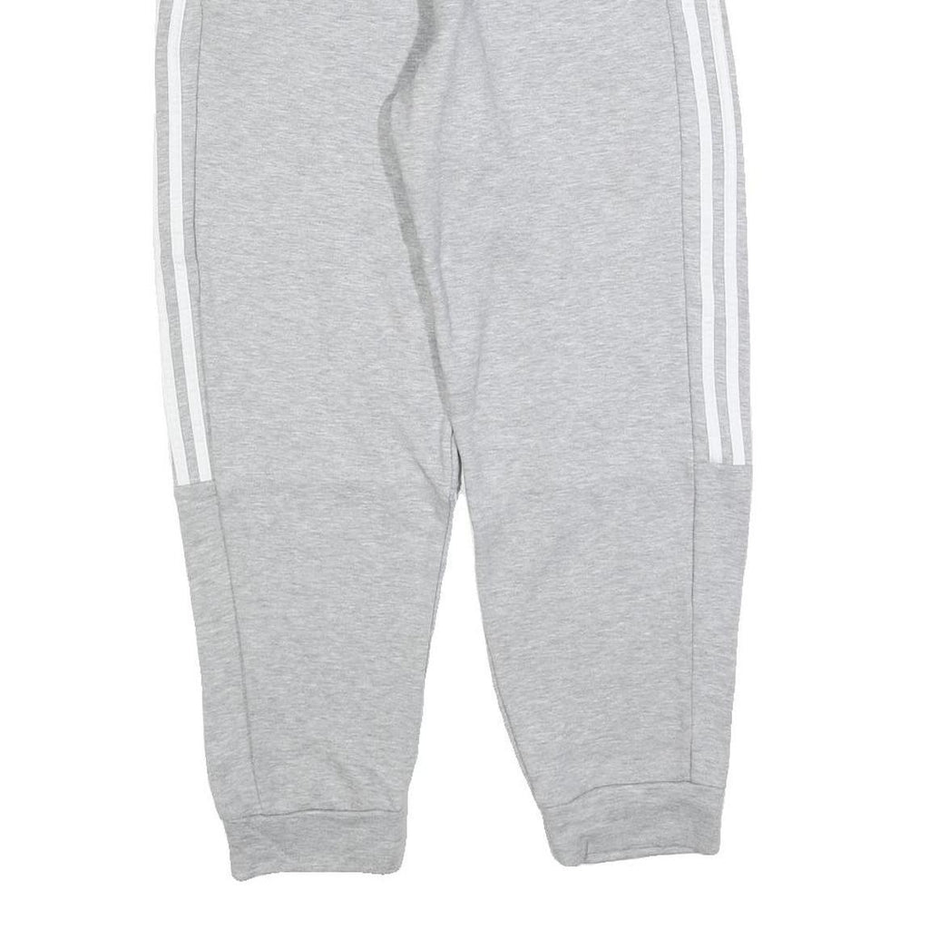 ADIDAS Womens Joggers Grey & White Regular Tapered M W28 L28 Comfortable Cotton