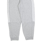 ADIDAS Womens Joggers Grey & White Regular Tapered M W28 L28 Comfortable Cotton