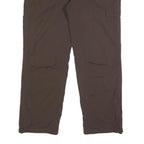 COLUMBIA Lined Womens Nylon Brown Relaxed Straight Trousers W36 L30 Outdoor Zip