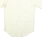 DEUTCH BROS Mens Cream Shirt M Cotton Blend Button Short Sleeve Casual