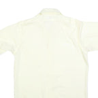 DEUTCH BROS Mens Cream Shirt M Cotton Blend Button Short Sleeve Casual