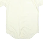 DEUTCH BROS Mens Cream Shirt M Cotton Blend Button Short Sleeve Casual