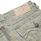 TRUE RELIGION Mens Jeans Green Regular Straight Denim Stone Wash W30 L32 Zip