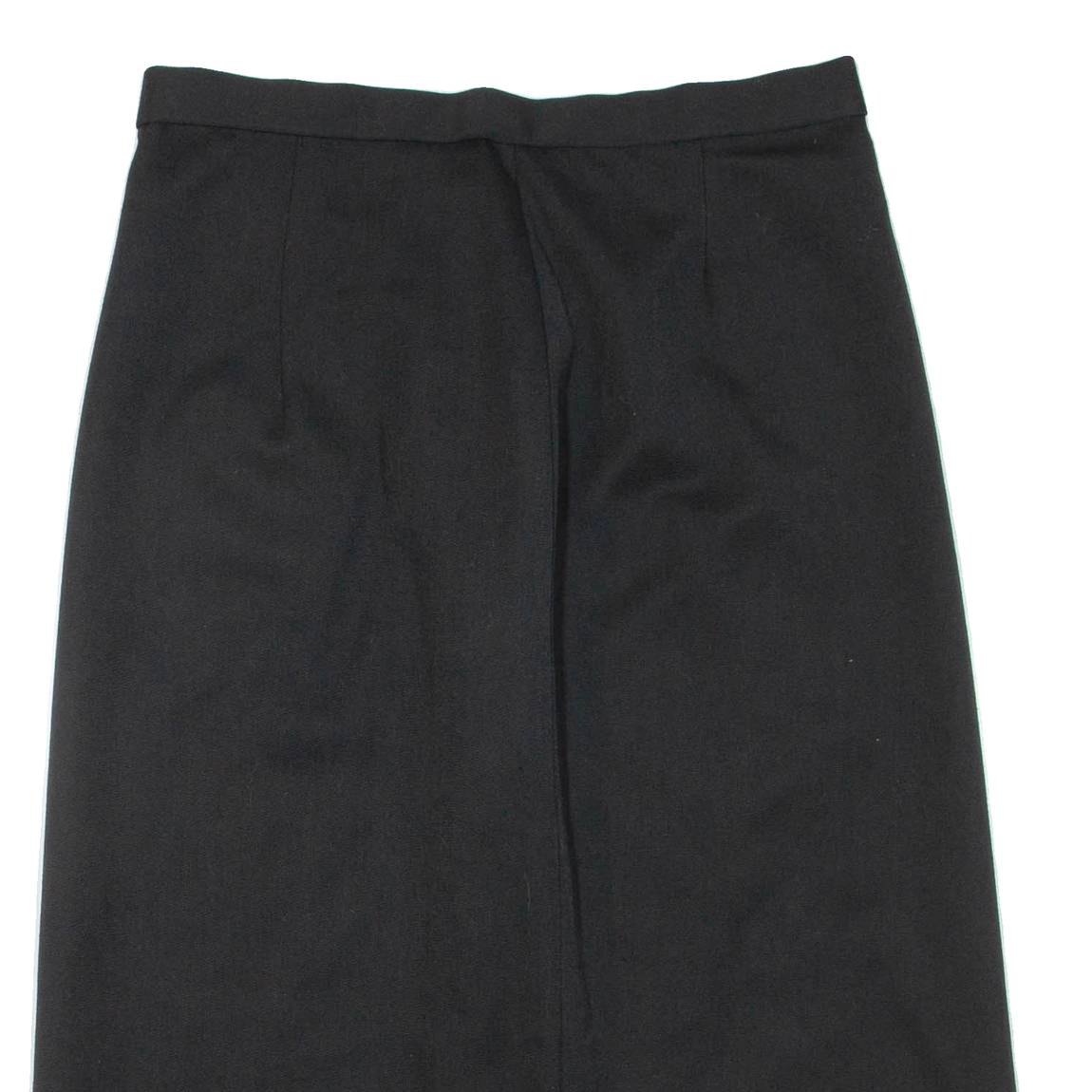 Womens Pencil Skirt Black Midi Wool M