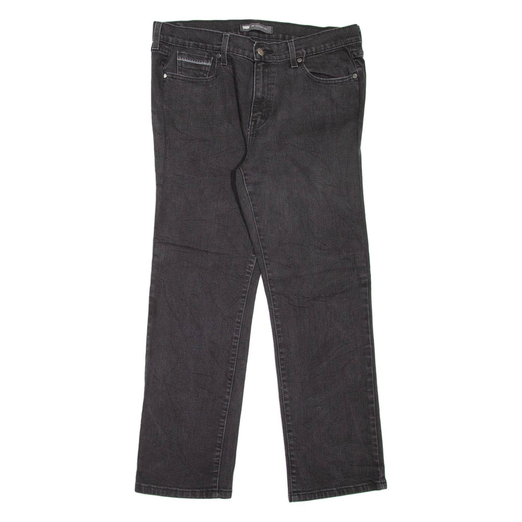 LEVI'S 505 Womens Jeans Black Regular Straight W34 L29