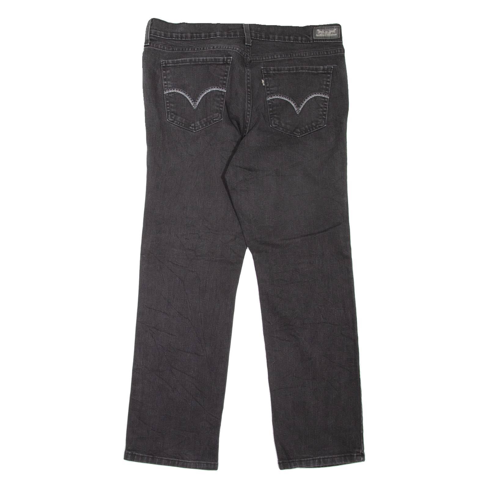 LEVI'S 505 Womens Jeans Black Regular Straight W34 L29