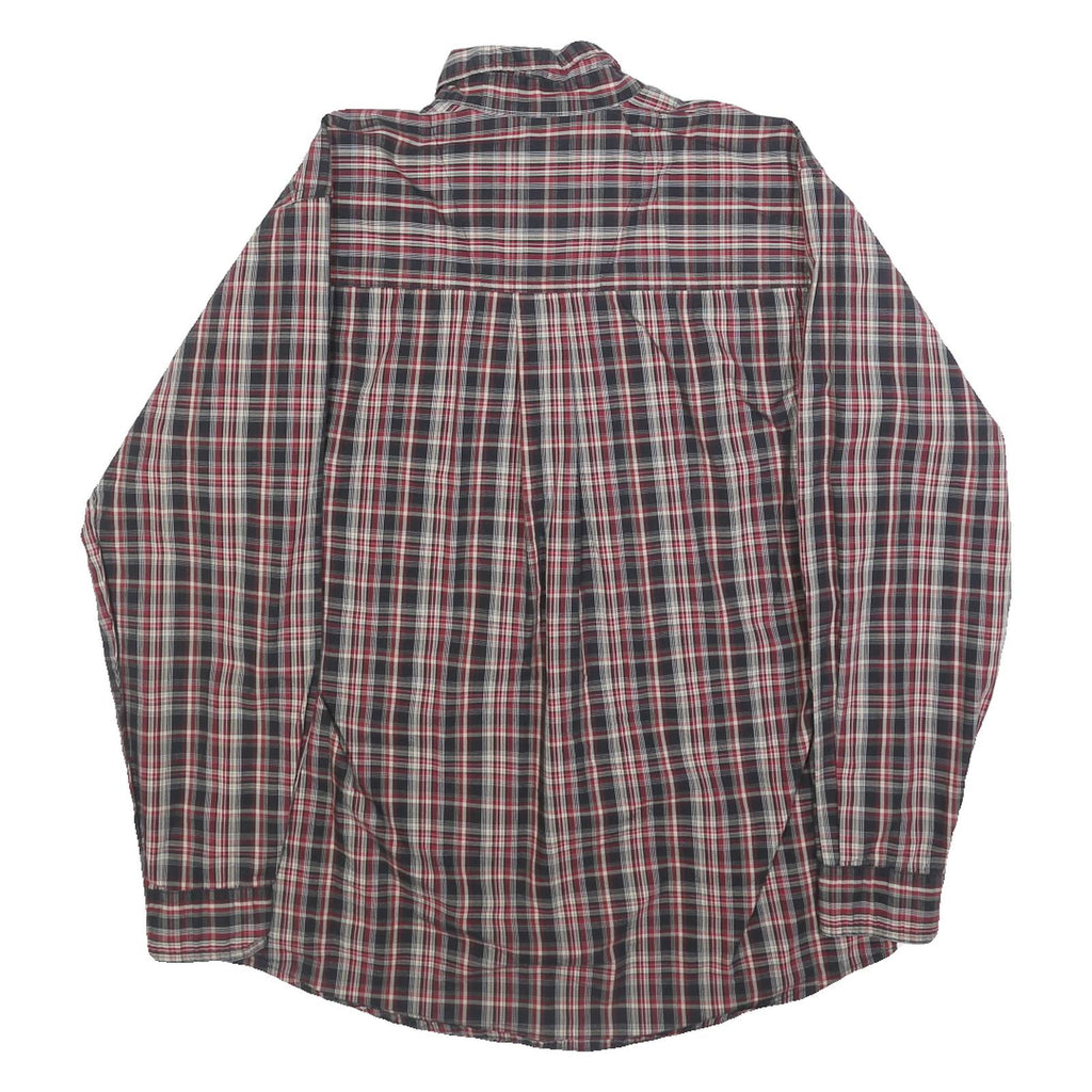 WRANGLER Mens Red Black White Checked Shirt M Casual Button-Down Cotton