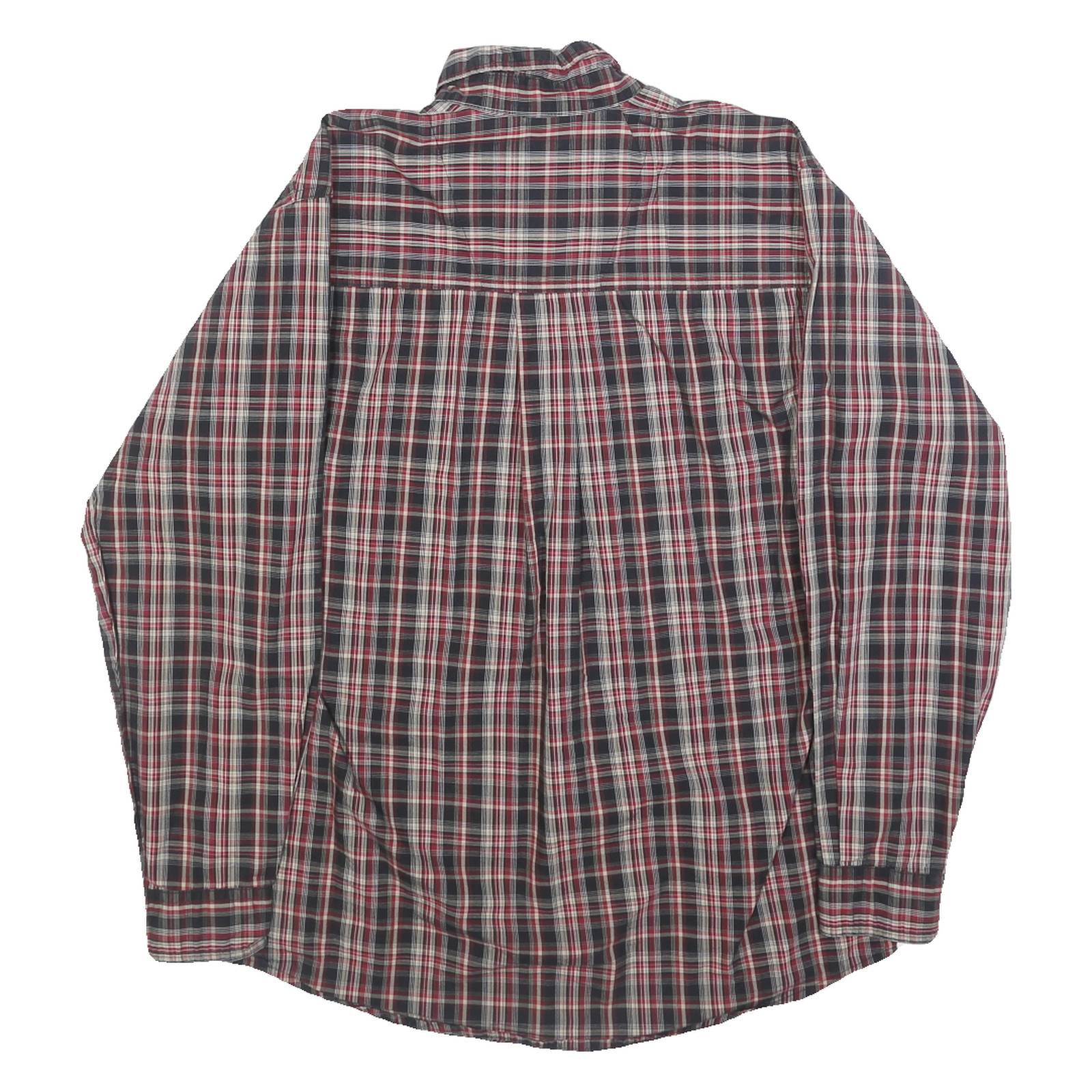 WRANGLER Mens Red Black White Checked Shirt M Casual Button-Down Cotton