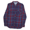 TOMMY HILFIGER Womens Blue & Red Checked Shirt L Button Front Cotton Blend