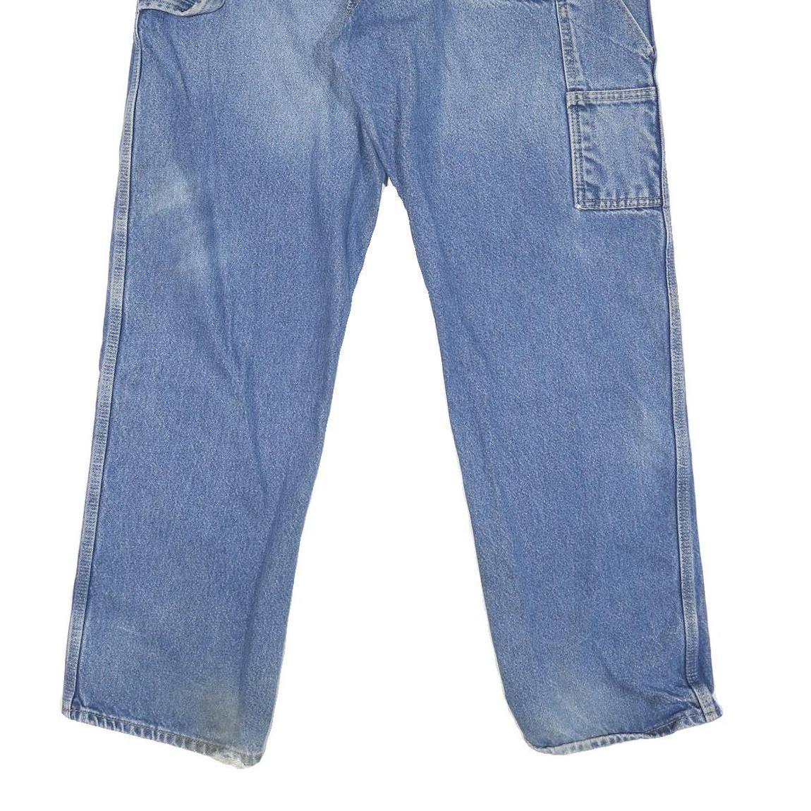 DICKIES Mens Regular Fit Light Blue Denim Jeans W34 L31 Workwear Style Zip