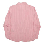 ONLY Womens Pink & White Striped Shirt S Button Down Relaxed Fit Casual