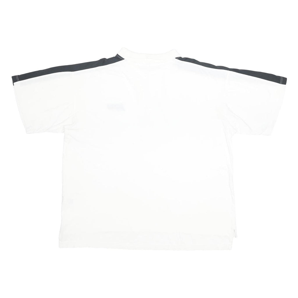 PUMA Mens White & Black Short Sleeve Plain XL Cotton Polo Shirt Casual