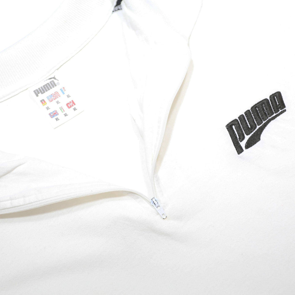 PUMA Mens White & Black Short Sleeve Plain XL Cotton Polo Shirt Casual