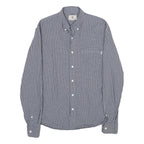 TIMBERLAND Mens Blue Check Shirt S Button Down Collar Cotton Long Sleeve Casual