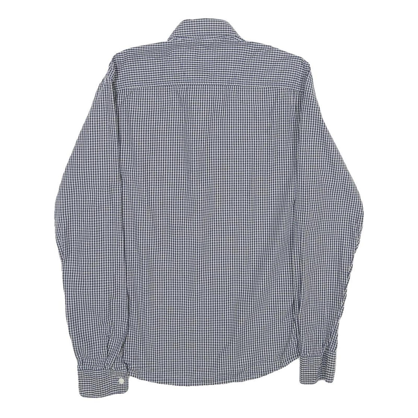 TIMBERLAND Mens Blue Check Shirt S Button Down Collar Cotton Long Sleeve Casual