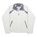 COLUMBIA Womens White & Grey Zip Jacket S Polyester Outdoor Sportswear