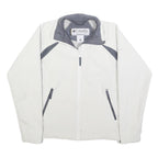 COLUMBIA Womens White & Grey Zip Jacket S Polyester Outdoor Sportswear