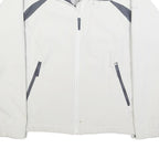 COLUMBIA Womens White & Grey Zip Jacket S Polyester Outdoor Sportswear