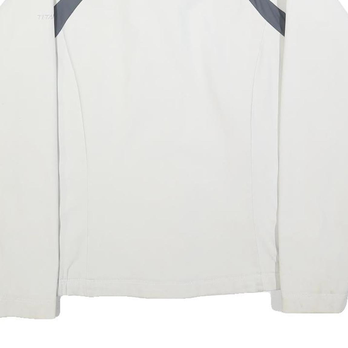 COLUMBIA Womens White & Grey Zip Jacket S Polyester Outdoor Sportswear