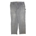 CARHARTT Mens Cotton Blend Grey Relaxed Fit Workwear Trousers W40 L36 Durable