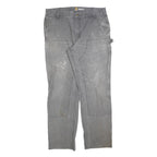 CARHARTT Mens Cotton Blend Grey Relaxed Fit Workwear Trousers W40 L36 Durable