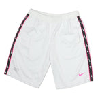NIKE Mens White & Pink Sports Casual Shorts M W32 Polyester Lightweight