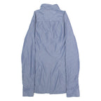 TOMMY HILFIGER Fitted Ruffle Womens Shirt Blue Striped Long Sleeve S