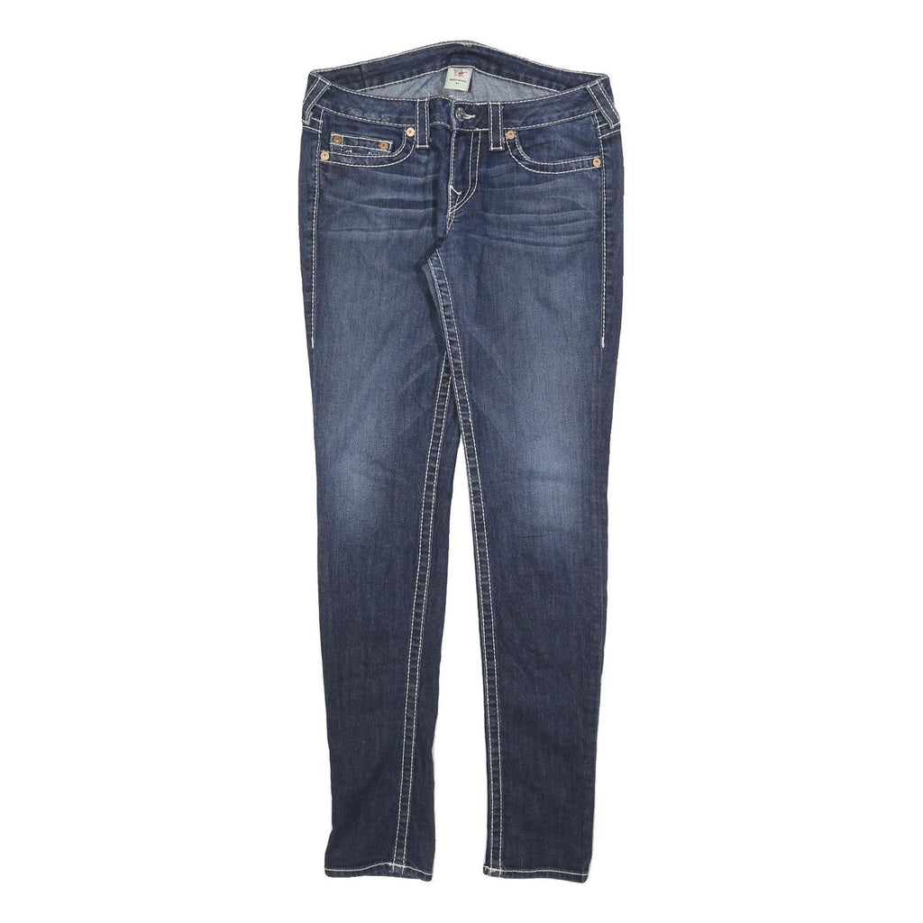 TRUE RELIGION Womens Jeans Blue Slim Skinny Denim Medium W31 L34 Stylish Zip