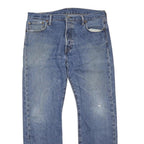 LEVI'S 501 Mens Jeans Blue Regular Straight Denim Light W36 L41 Classic Button