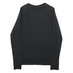 REEBOK Womens Black Sweatshirt Crew Neck S Cotton Blend Pullover Casual