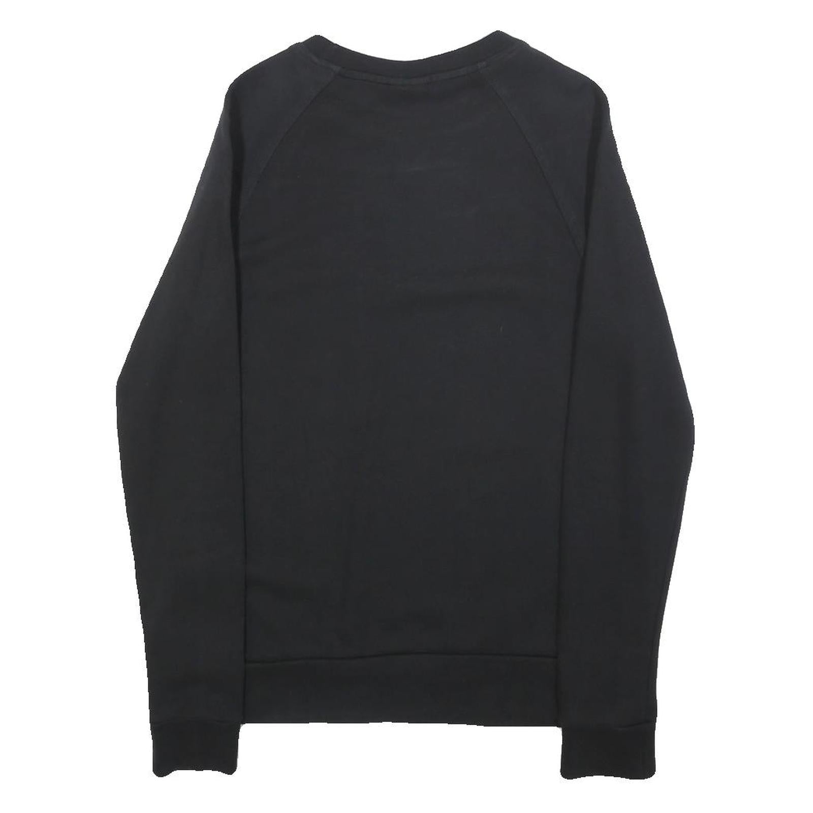 REEBOK Womens Black Sweatshirt Crew Neck S Cotton Blend Pullover Casual