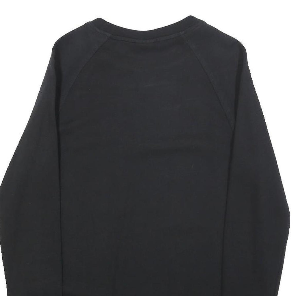 REEBOK Womens Black Sweatshirt Crew Neck S Cotton Blend Pullover Casual