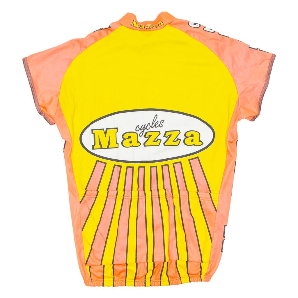 Cycling Mens Jersey Orange Full Zip S