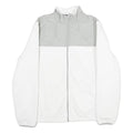 FILA Womens White & Grey Casual Polyester Jacket L Zip Plain Warm Soft