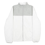 FILA Womens White & Grey Casual Polyester Jacket L Zip Plain Warm Soft